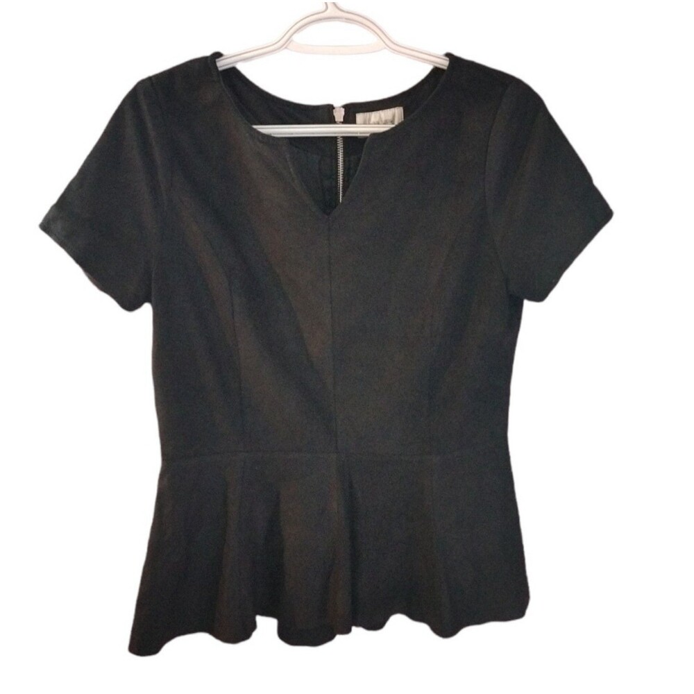 Neiman Marcus Exclusive Black Leather Top Pleated Bottom Size Small